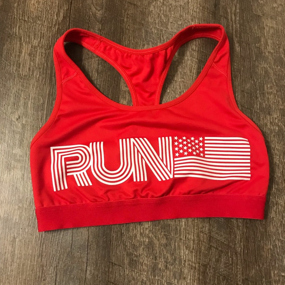 NWOT super cute RUN USA sports bra